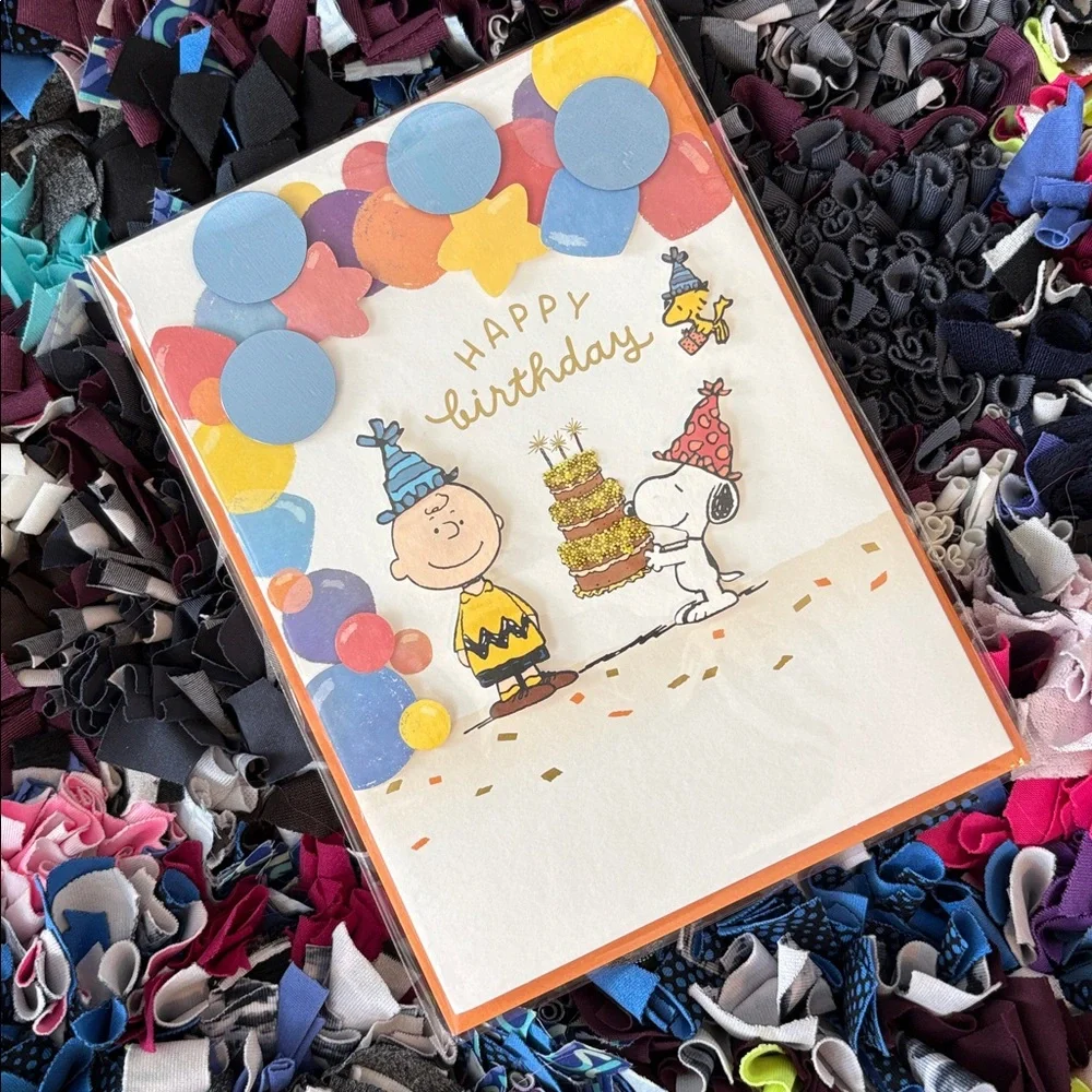 🆕Papyrus-Peanuts Displayable Birthday Greeting Card